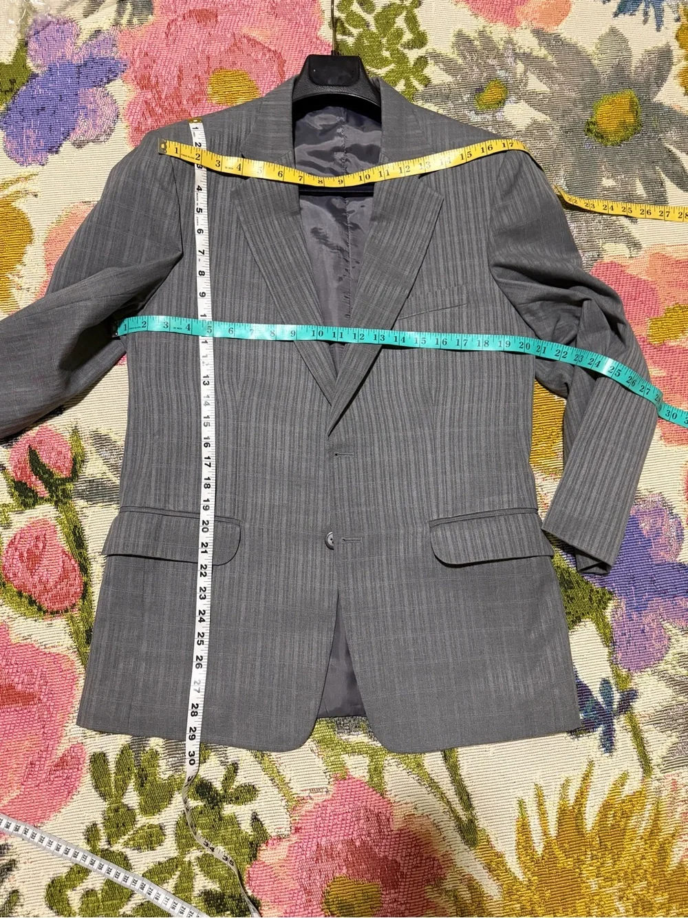 Barneys New York Gray Pinstripe Three-Piece Suit